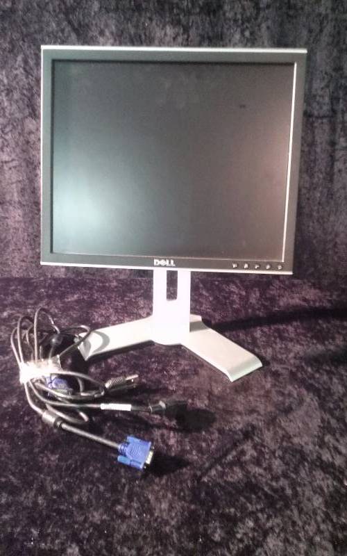 DELL 17 Monitor with Cables, works