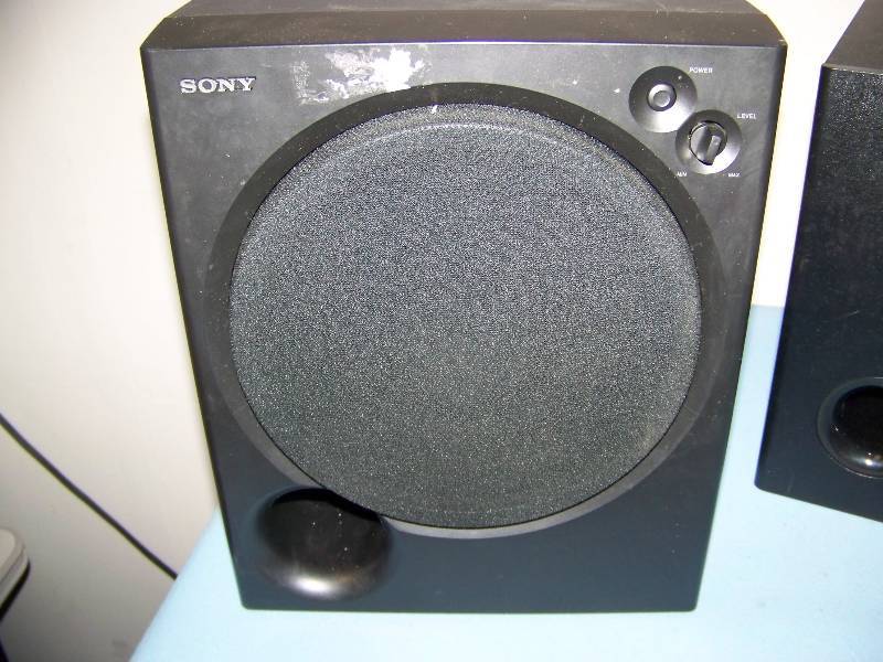 lot 70 image: (1) Sony, Subwoofer and (3) RCA, Subwoofers for PARTS  REPAIR