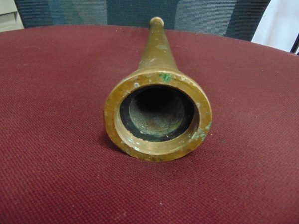 lot 156 image: Vintage Brass Fire Hose End