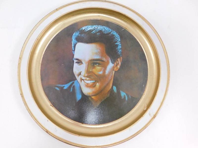 lot 27 image: Elvis Presley Metal Plate