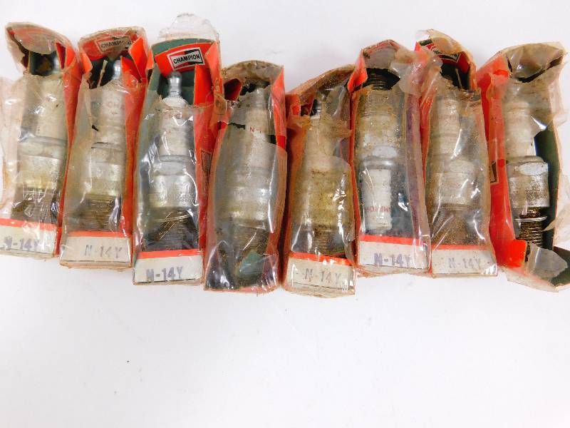 lot 69 image: Lot of Vintage Champion Spark Plugs N-14Y