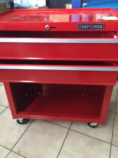 lot 12 image: Craftsman Rolling Steel Cabinet, with 2 Drawers