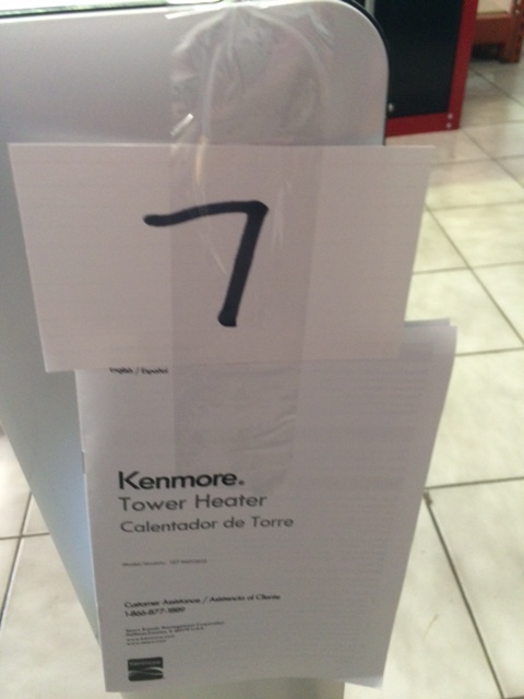 lot 7 image: Kenmore Tower Heater