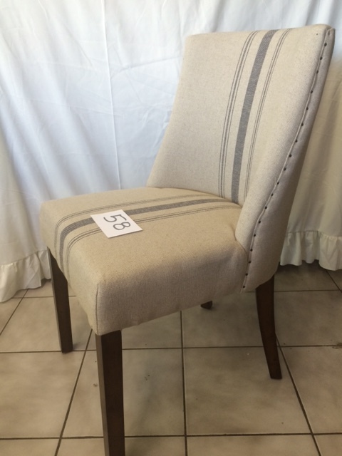 lot 58 image: Upholstered Side Chair, Curve Back