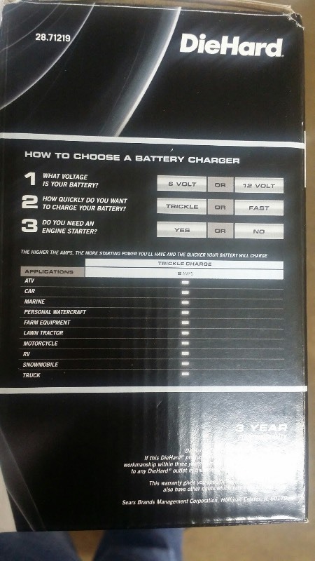 lot 27 image: DieHard Battery Charger & Maintainer 6V12V