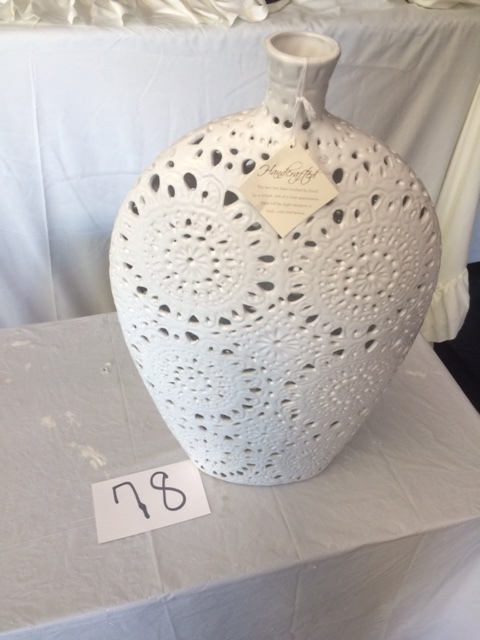 lot 78 image: White Ceramic Vase