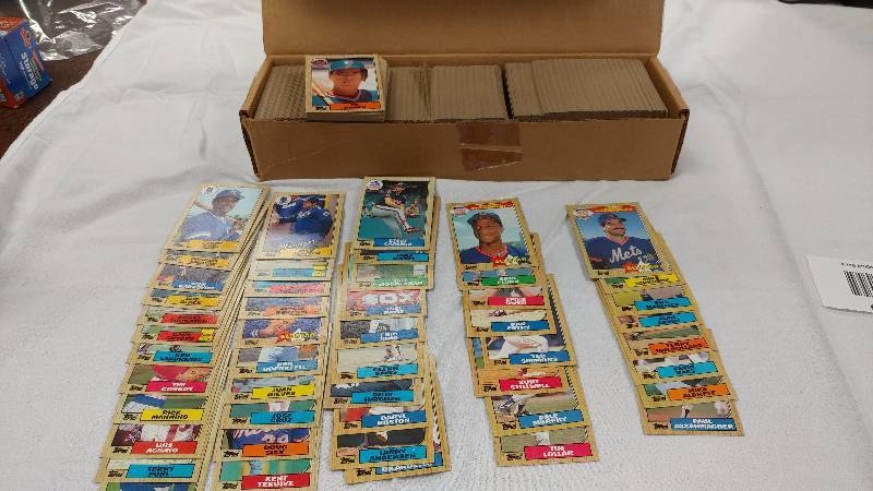 Box of 1987 Baseball Cards