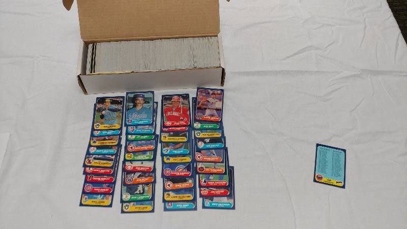 Box of 1986 Baseball Cards