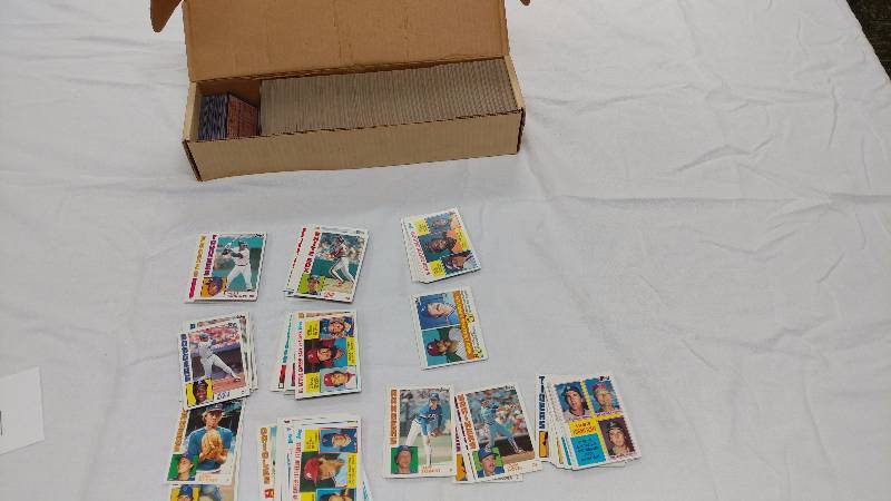 Box of 1984 Baseball Cards