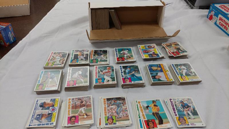 Box of 1984 Baseball Cards