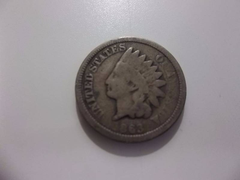 1863 Indian Head Bronze Cent