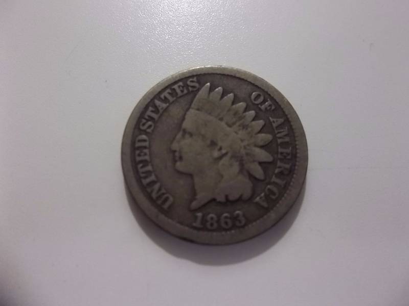 1863 Indian Head Bronze Cent Better Grade