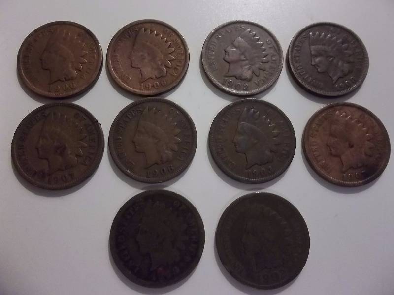 1902 To 1908 Indian Heads Some Dups