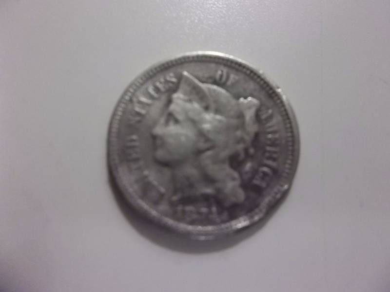 1874-3 cent Piece