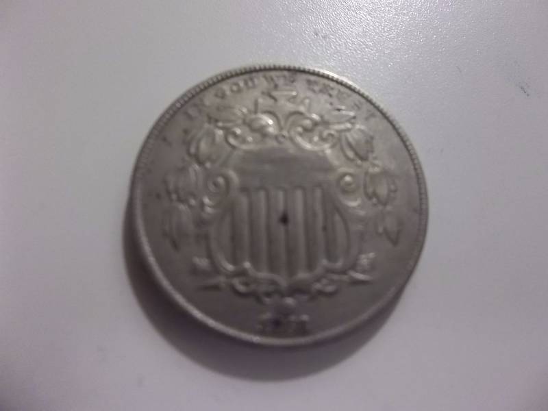1868 Shield Nickel In XF (Value $62.00 Average Grey Sheets)