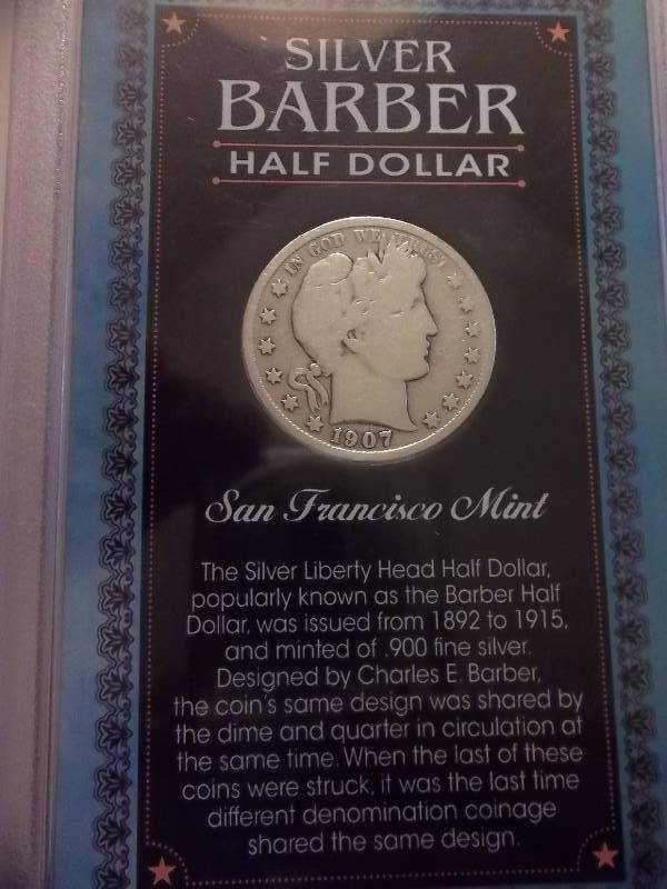 1907 S Barber Half Dollar