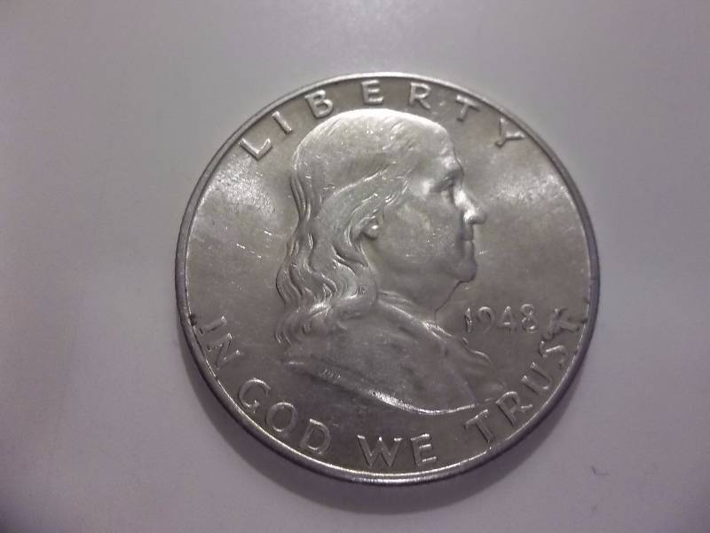 1948 D Franklin Half Dollar Very High Grade Unc Full Bell