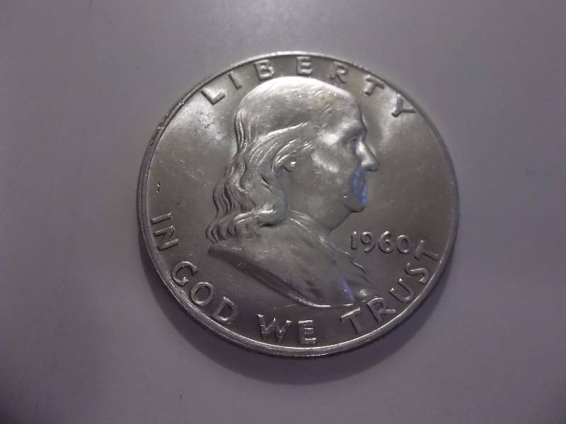 1960 D Franklin Half Dollar Very High Grade MS With Full Bell