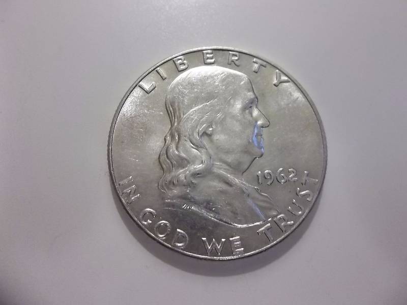 1962 D  Franklin Half Dollar Very High Grade MS Full Bell