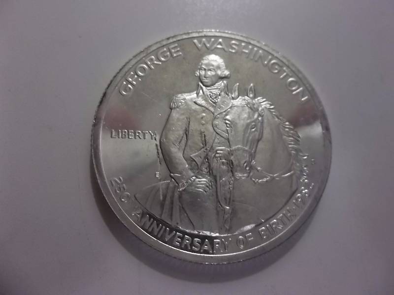 George Washington 250th Anniversary Commemorative Half Dollar 99.93 Fine Silver Unc 12 Oz.