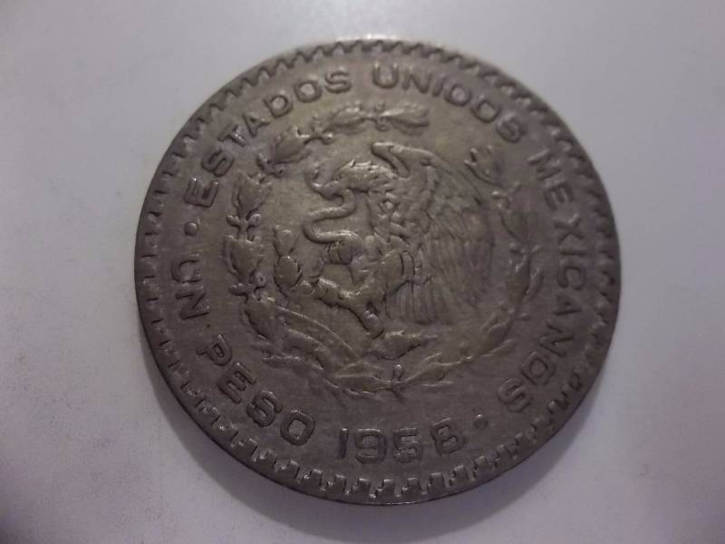 1958 Mexican Silver Peso .5104Oz