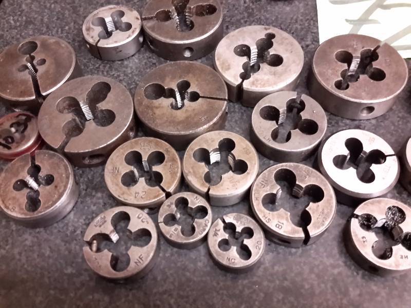 lot 72 image: Lot of Pipe  Threading bits and handles