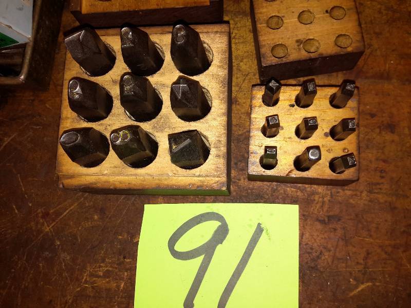 lot 91 image: 2 Sets of Metal Stamps as pictured