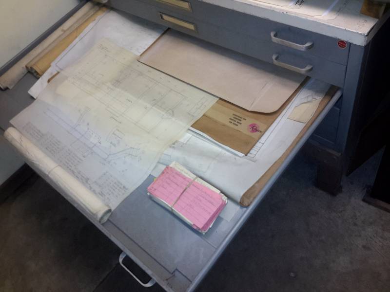 lot 103 image: Large Draftsman Cabinet.  See dimensions below