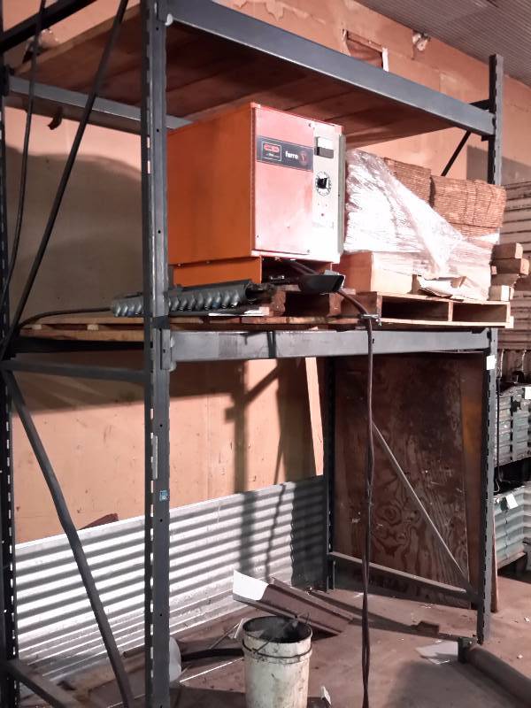 lot 118 image: Set of 2 shelf Pallet Rack  See slot style.