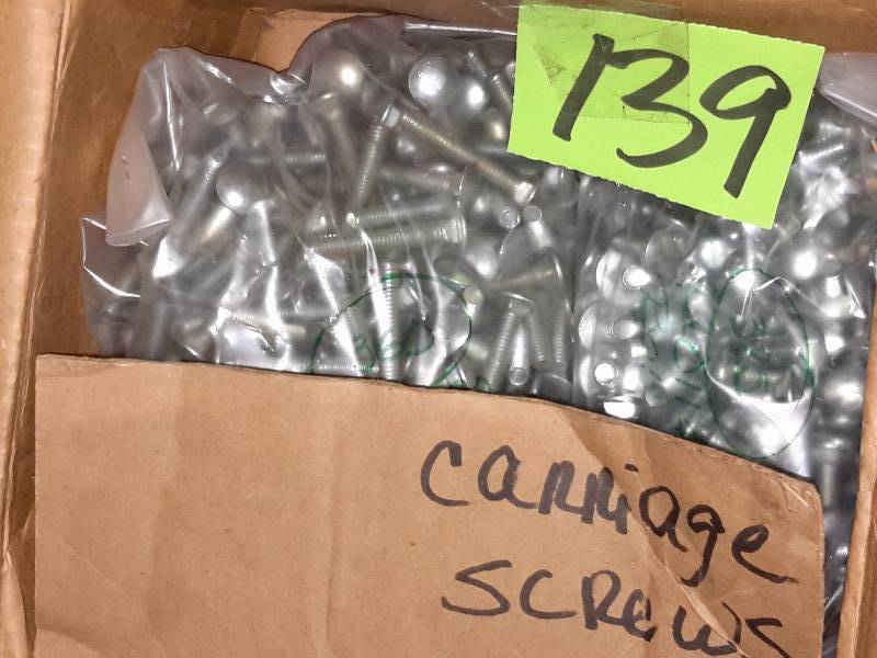 lot 139 image: Box of Carriage Screws