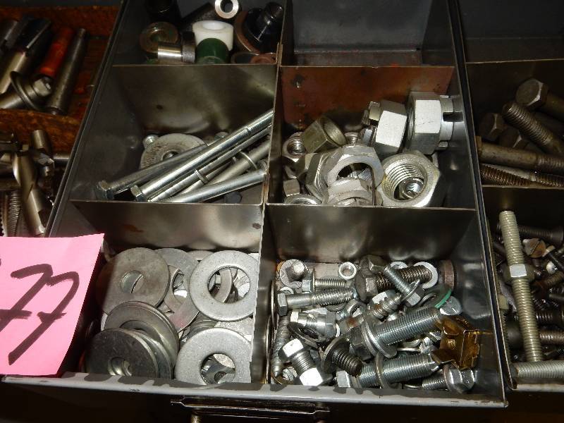 lot 177 image: 3 Drawers of hardware as shown