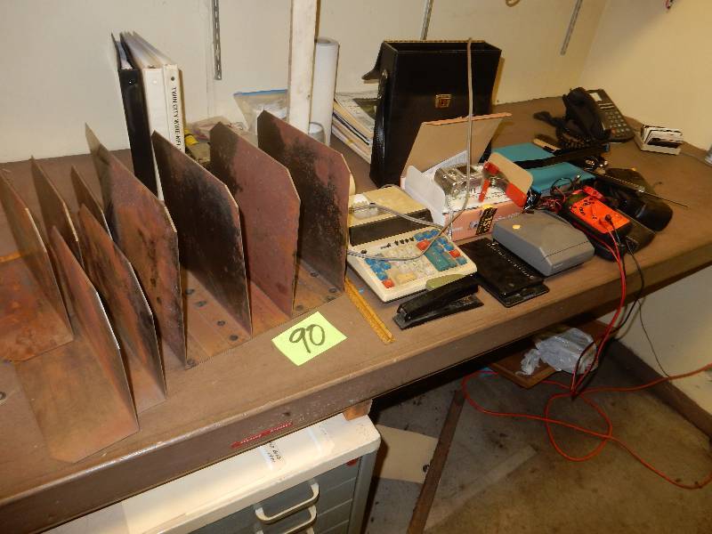 lot 90 image: Misc. Office Supplies and Electronics as pictured.. See closeups