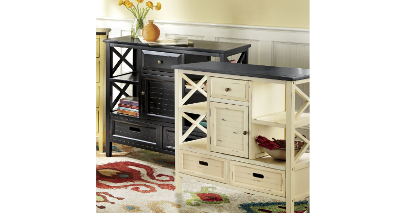 Rustic Console Cabinet open box, ap...