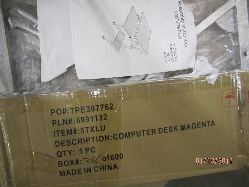 Compact Desk Magenta open box Retai...