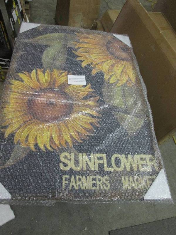 Sunflower Print On Burlap open box ...