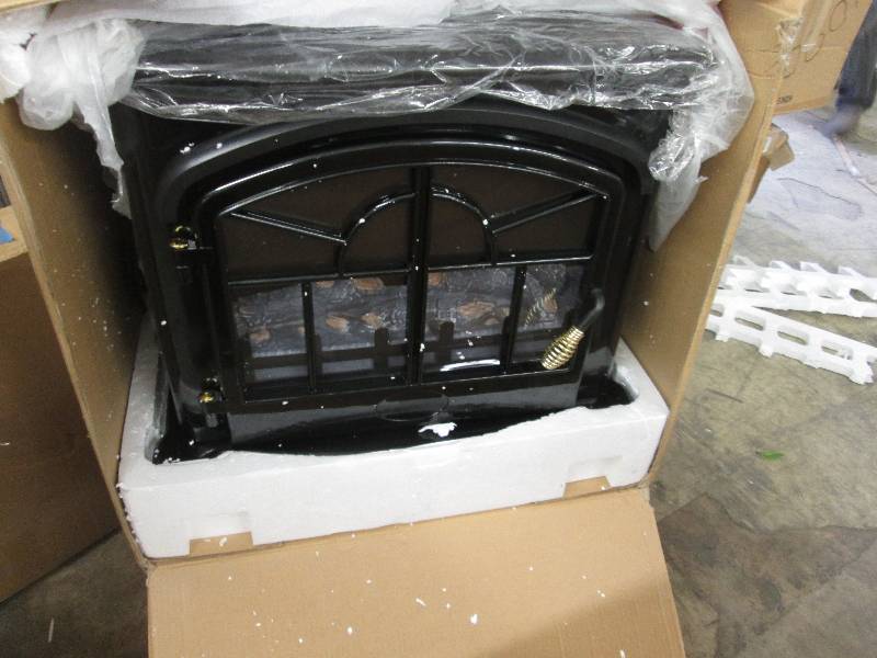 Vintage-style Electric Fireplace op...