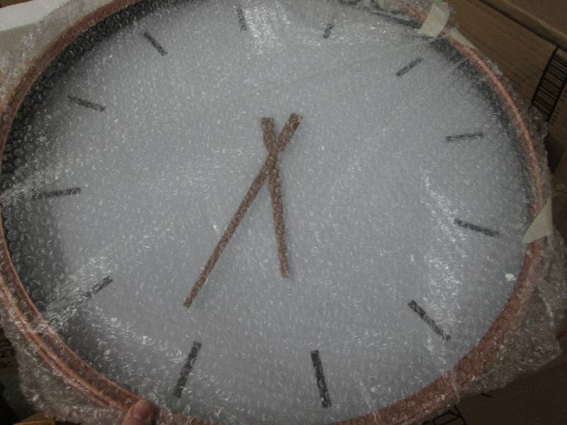 Large Copper Wall Clock open box, u...