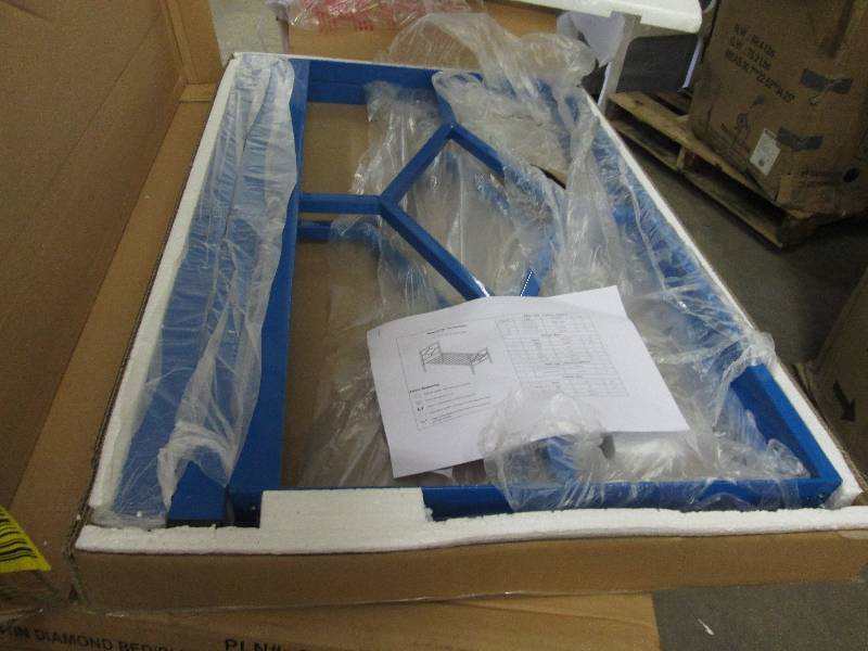 Lot of 2 Twin Size Blue Metal Headb...