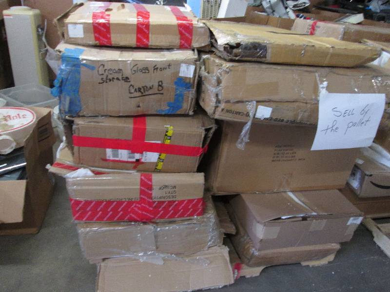 Pallet of furniture with damage or ...