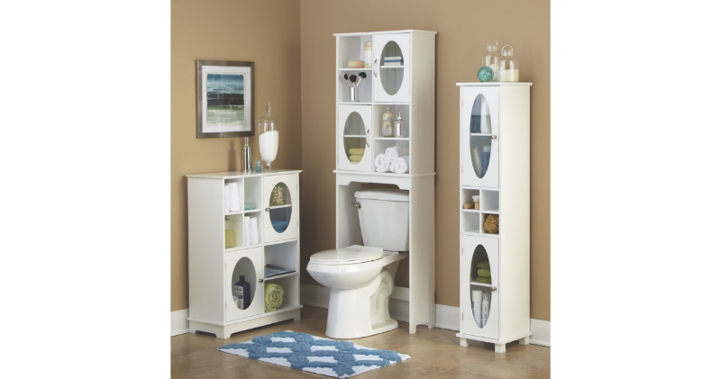 Short Oval Towel Cabinet open box, ...