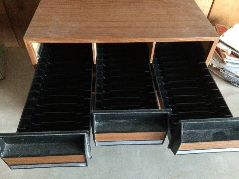 lot 5 image: Collectible Vintage 2 Cassette Decks Storage Faux Wood - Super Condition