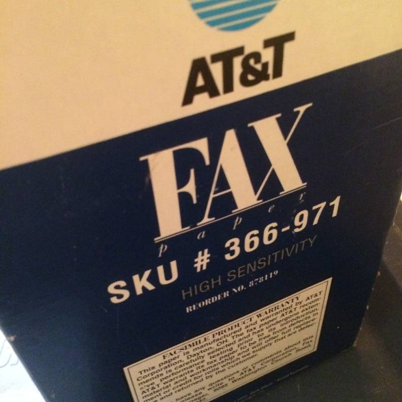 lot 23 image: AT & T Fax Paper 5 Rolls #366-971