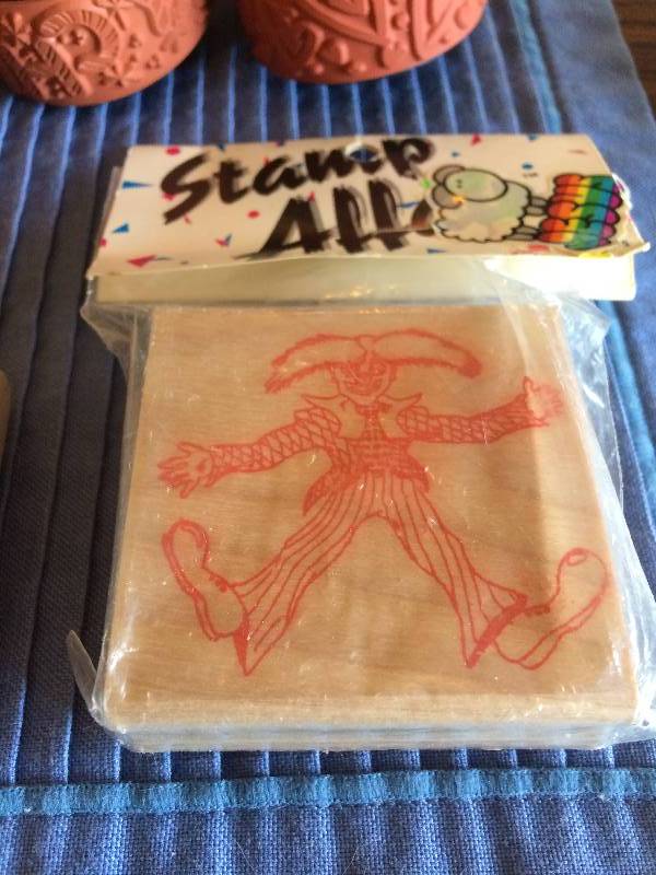 lot 36 image: Stamping Up Stampers Stamps Turtle Clown Native Pottery - Some Appear Never Used - Stampin Around - Christmas Hearts Etc