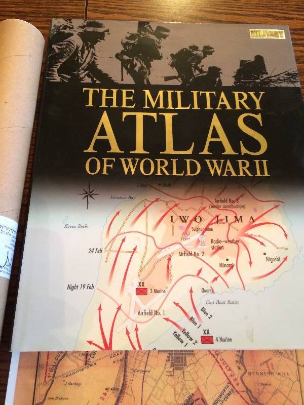 lot 47 image: Collectible  World War II Atlas Hard Cover Books & Map Excellent Condition