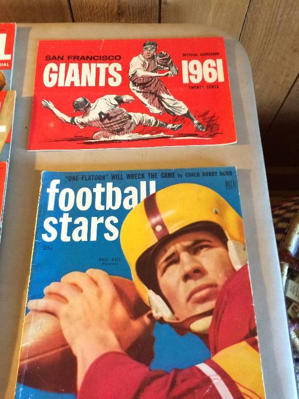 lot 72 image: Collectible Vintage Old 1950s Football Baseball Magazines