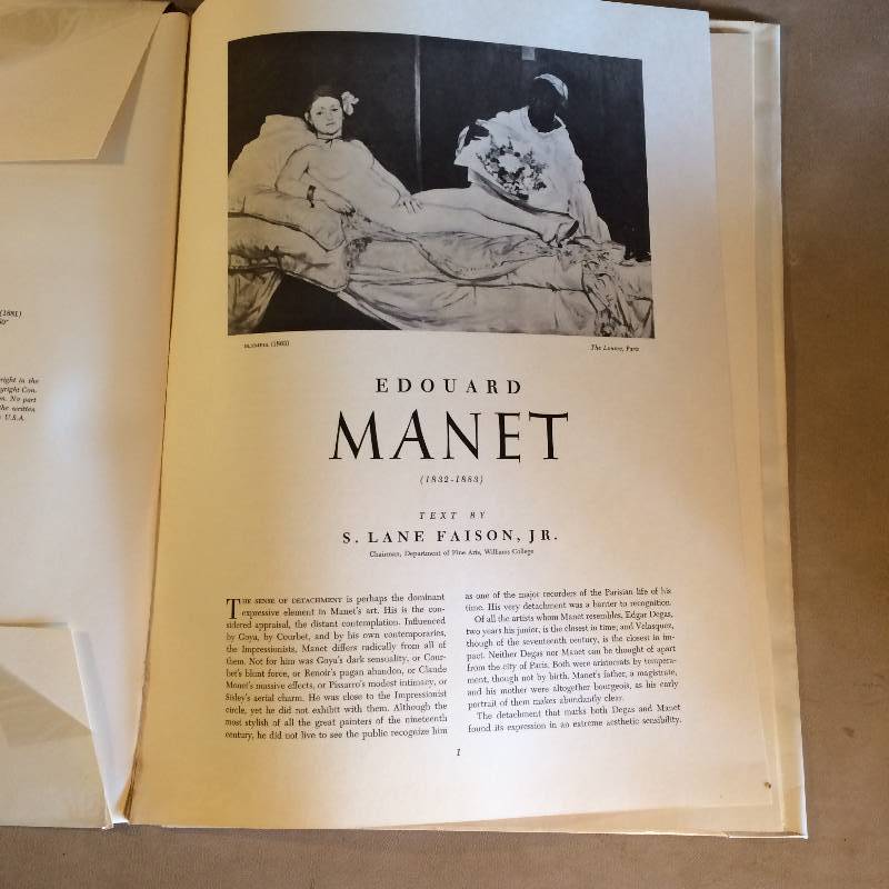 lot 118 image: Collectible Manet Art Print Book - Rare Complete - All Artwork In This Book Is Ready To Be Framed..Make Your Room Into A Manet Museum...So Beautiful