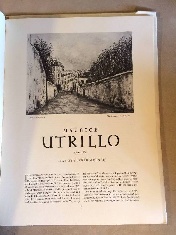 lot 119 image: Collectible Utrillo Art Print Book - Missing Some Pictures - All Artwork In This Book Is Ready To Be Framed..Make Your Room Into A Utrillo Museum...So Beautiful