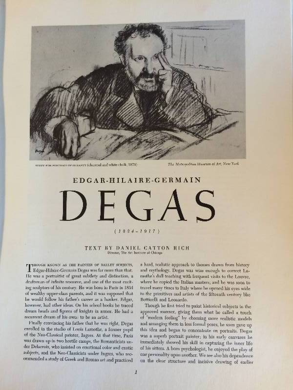 lot 116 image: Collectible Degas Art Print Book - Rare Complete - All Artwork In This Book Is Ready To Be Framed..Make Your Room Into A Degas Museum...So Beautiful