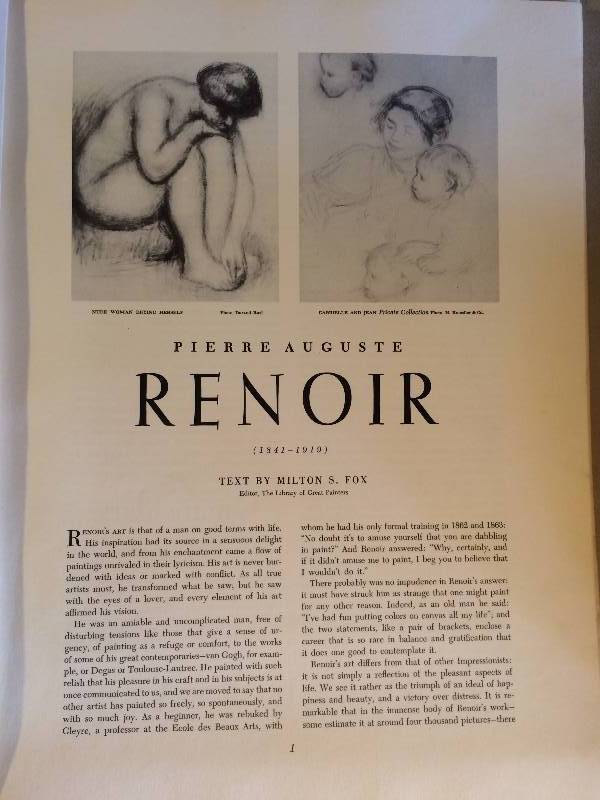 lot 115 image: Collectible Renoir Art Print Book - Rare Complete - All Artwork In This Book Is Ready To Be Framed..Make Your Room Into A Renoir Museum...So Beautiful