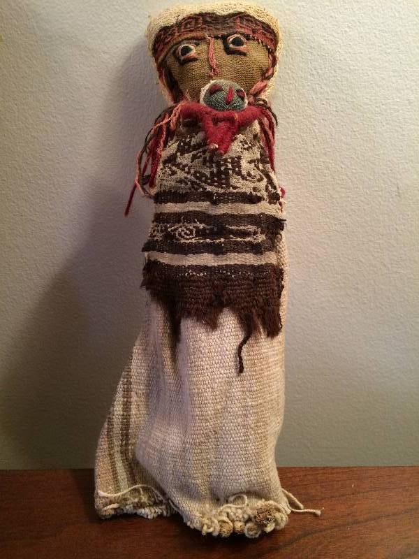 lot 104 image: Collectible 2 Exotic Peruvian Handmade Dolls